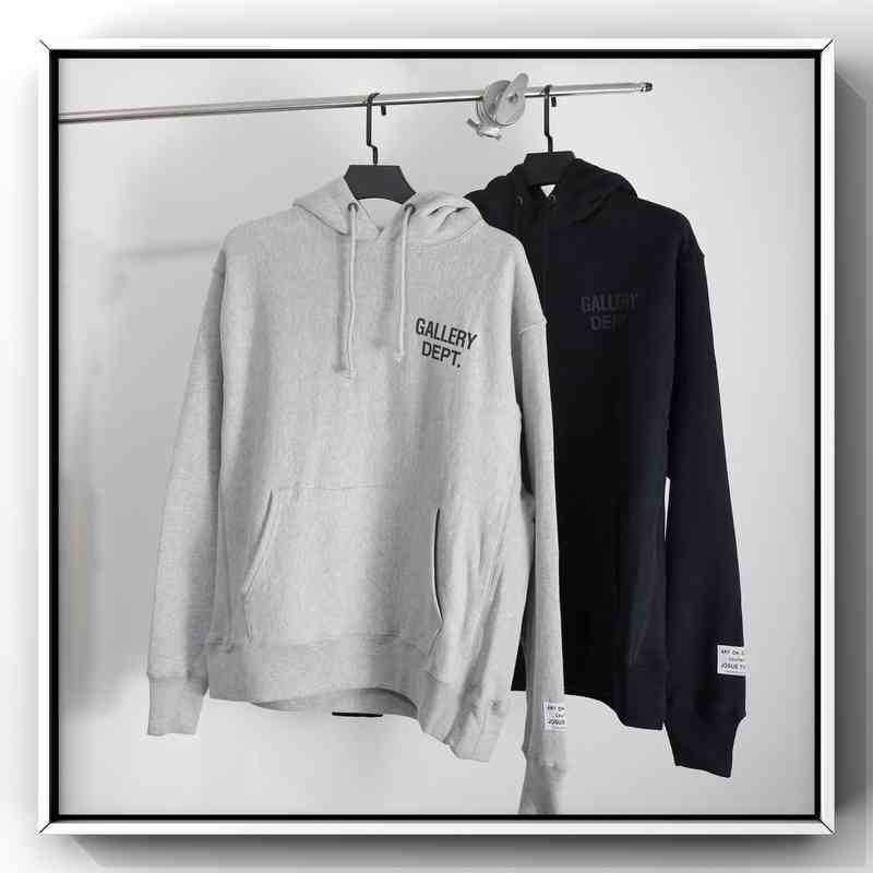 

Galery dept classic Hoodie alphabet Print Basic Vintage sweater, Black