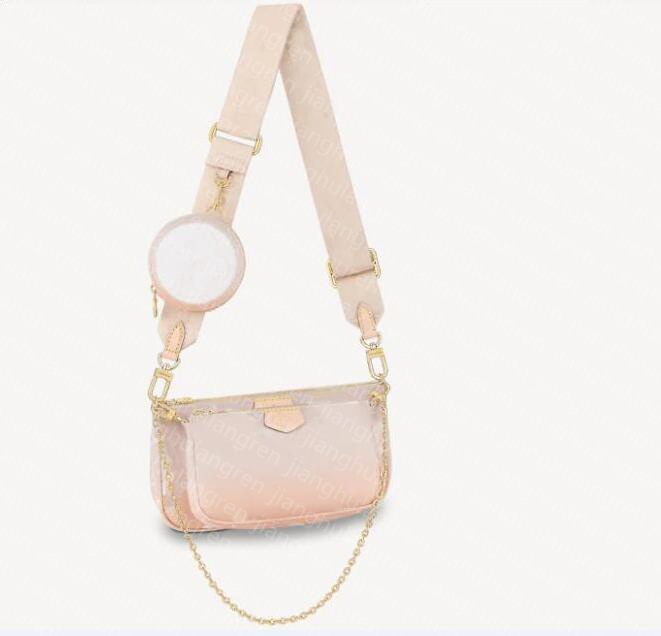 

by the pool favorite designer bags 3pcs flower pattern Genuine leather style ladies purses shoulder crossbody bag, Pink