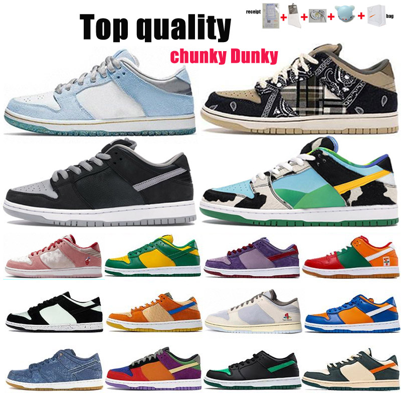 

SB Top Quality Running Shoes Chunky Low Skateboard Paris Brazil Syracuse White Off Kentucky Men Women Casual Sports Size 36-46 With Half, #22