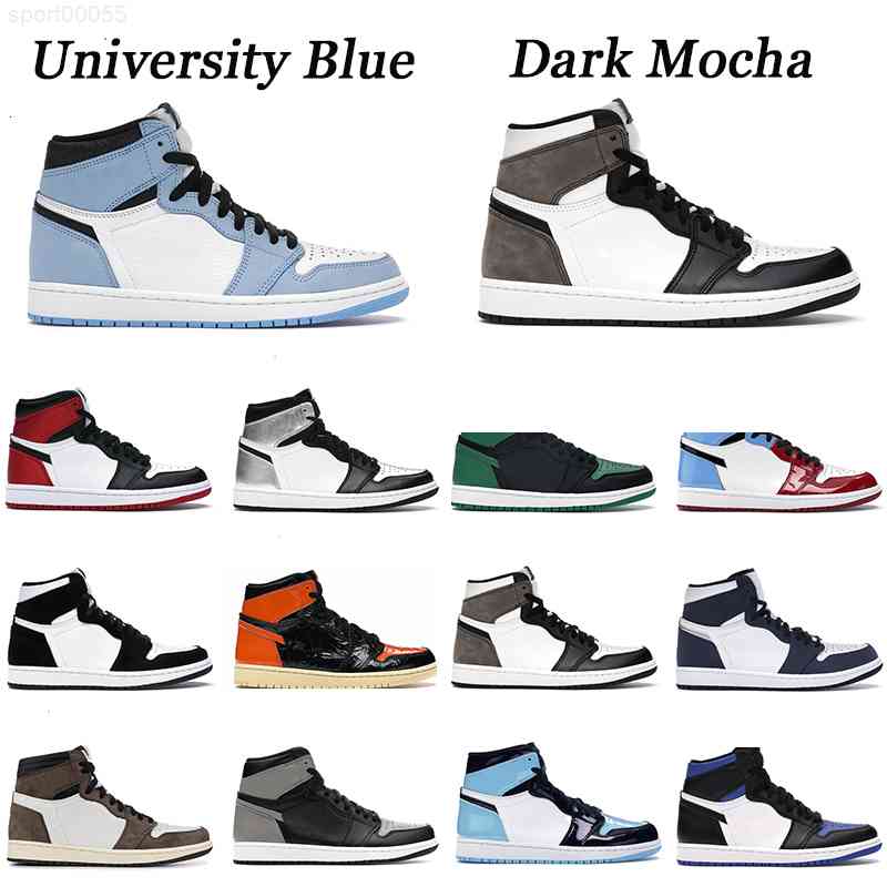 

Outdoor shoes 1s Hyper royal Dark Mocha university blue Fearless women sneaker 2021 men sports sneakers size 7-12, # 1
