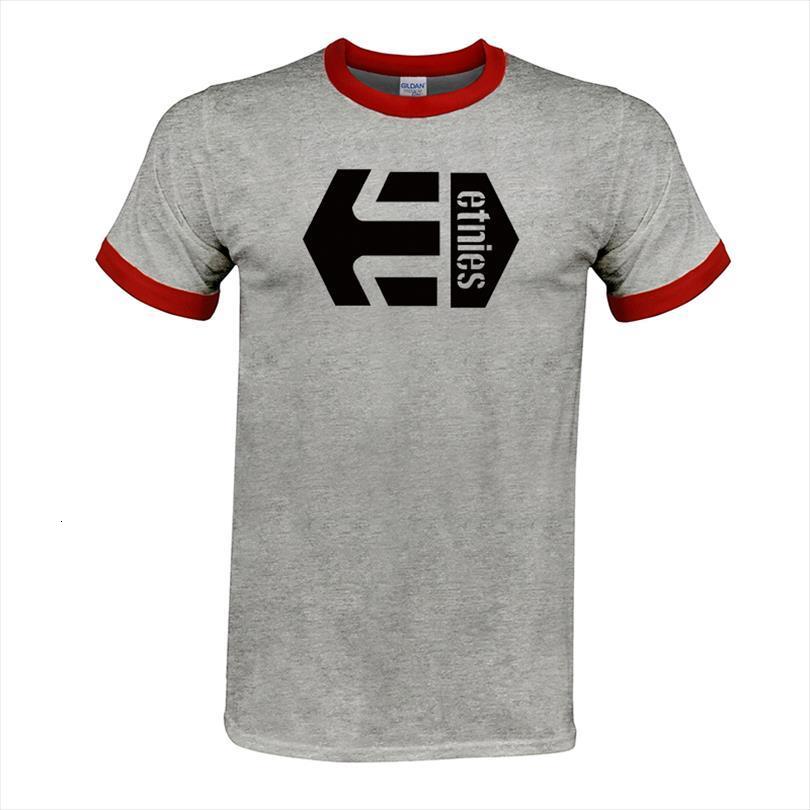 

etnies logo printing men t shirt 100% cotton summer short sleeve round neck tees male plus size xs 3xl free, White;black