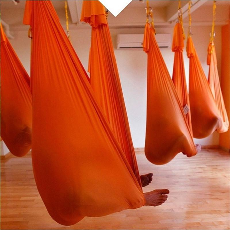 

5*2.8m Aerial Flying Yoga Hammock Elasticity Swing Multifunction Anti-gravity Exercises Training Belts Sports ST02 Resistance Bands
