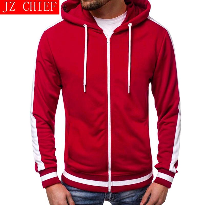 

Men's Hoodies & Sweatshirts JZ CHIEF Sweatshirt Men 2021 Casual Brand Male Long Sleeve Solid Hoodie Black Red Big Size Harajuku Fitness Appa