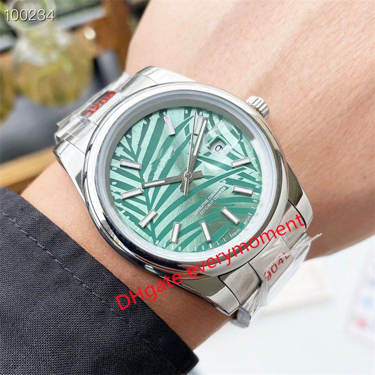 

BP factory top production watch 126200 new olive green 2813 imported movement automatic men's watches 41mm 316L Steel Case strap---126200--2, Slivery;brown
