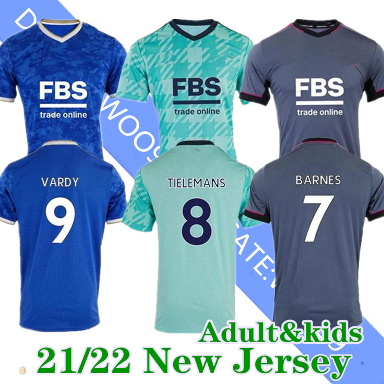 

21 22 VARDY home away third soccer jerseys 2021 2022 MADDISON TIELEMANS NDIDI camiseta de fútbol men maillot de football shirt