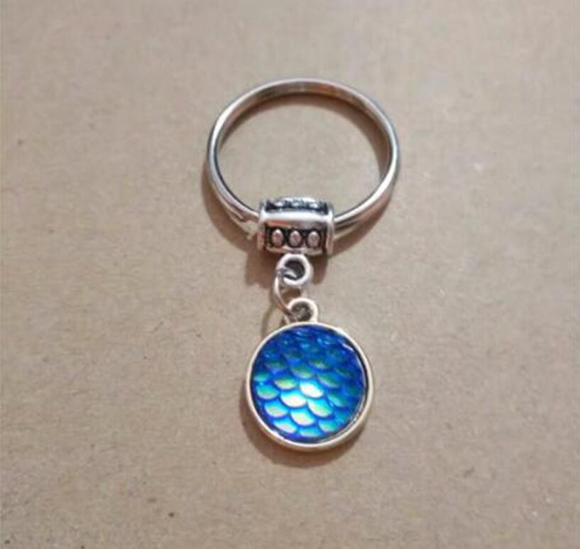 

Keychains 20pcs/lot Fish Scale Mermaid Keychain With ScalesFashion Key Ring Lovers Friends Pendant Jewelry