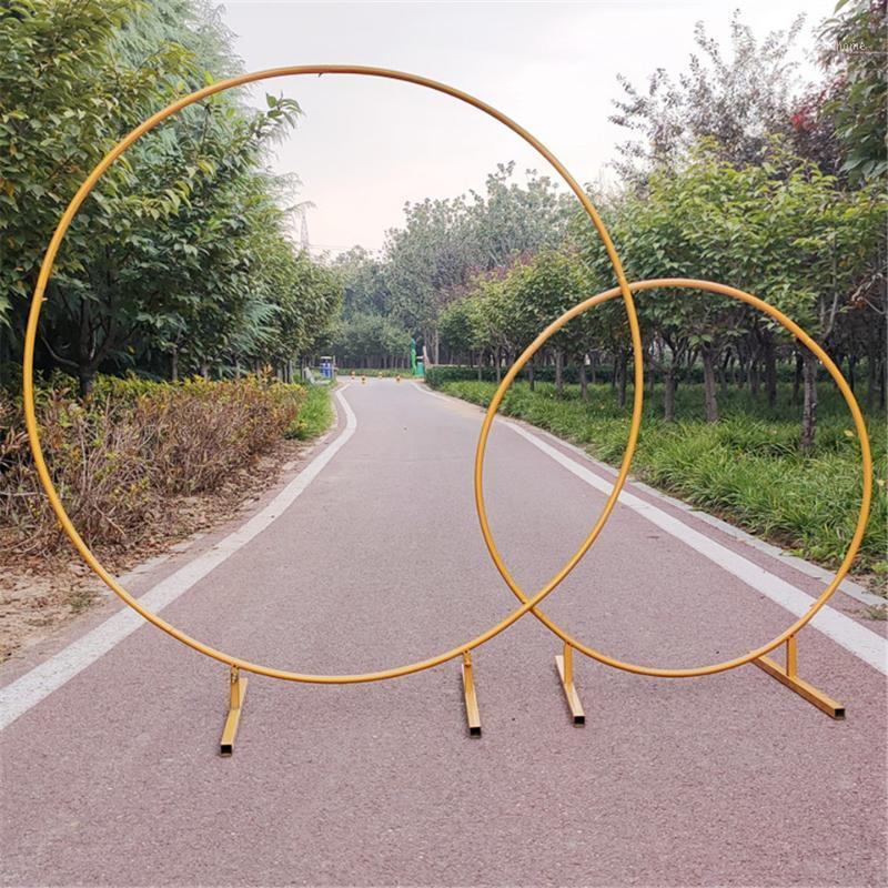 

Party Decoration Wedding Mariage Round Wrought Iron Backdrop Arch Stand Diy Stage Circle Outdoor Background Frame Birthday