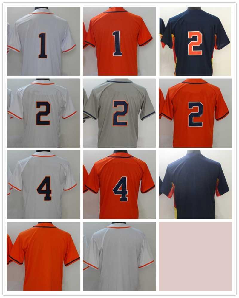 

Running Sets Houston 2022 Baseball Jerseys Men's CORREA #1 BREGMAN #2 SPRINGER #4 Retro Jersey Youth Women With Logo, Black;blue