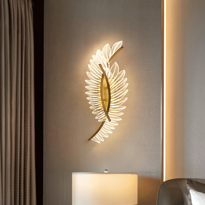 

Modern Gold Designer Aluminum+Acrylic Wall Lamps For Bedroom Bedside Corridor Decoration Wall Sconce LED Lamp AC 110V 220V Home Lighting Indoor Light Fixtures