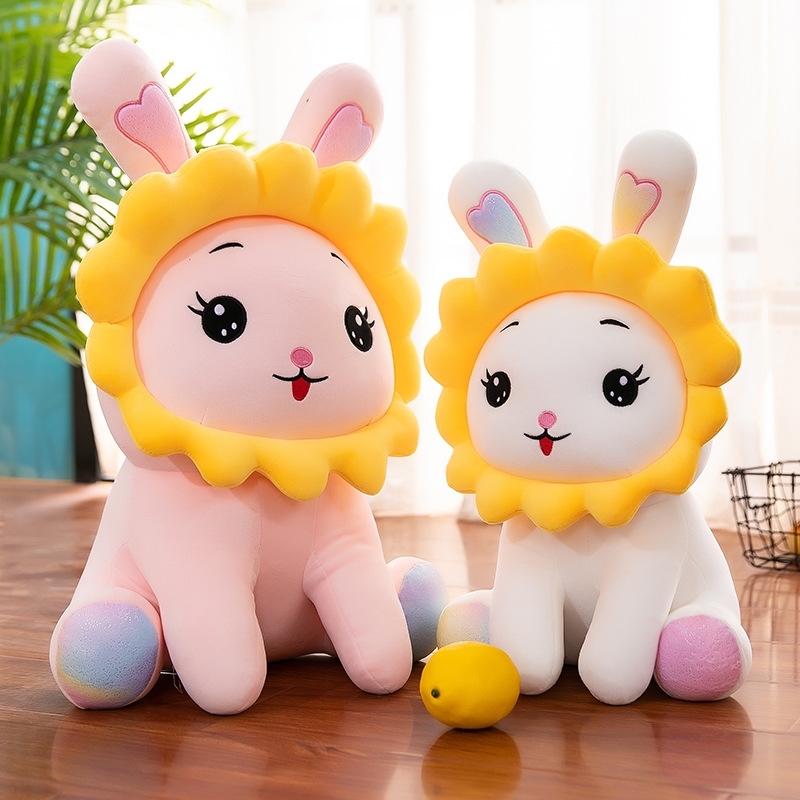 

Transform into sunflower rabbit plush toy mall gift grab doll