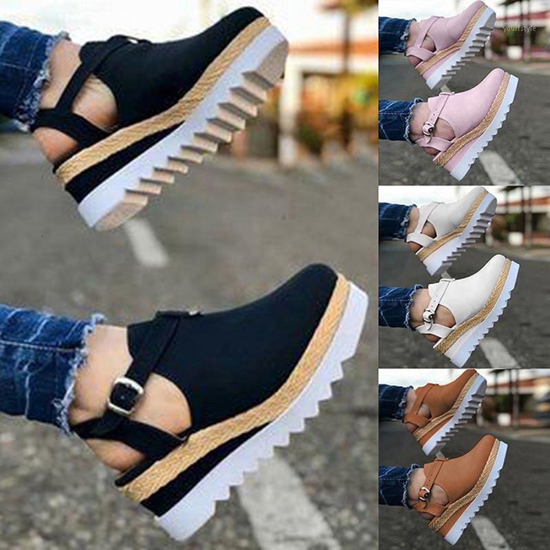 

Plus Size 35-43 Platform Sandals Wedges Shoes For Women Heels Sandalias Mujer Summer Clog Womens Zapatos De Hombre1, Black