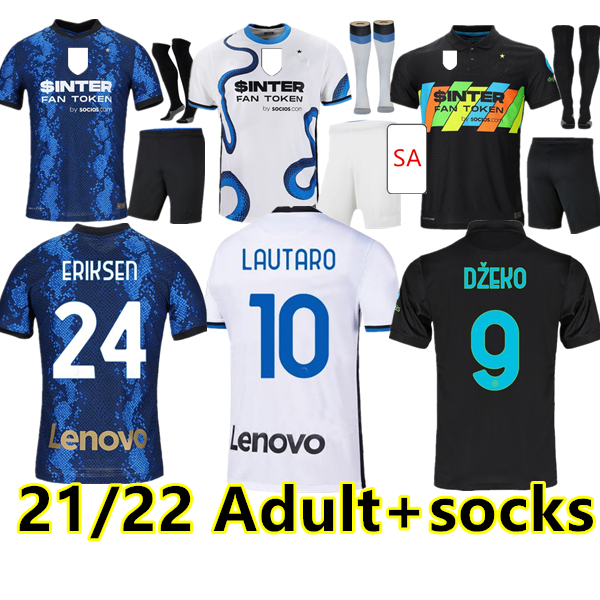 

Adult+socks INTER soccer jersey LUKAKU MILAN VIDAL BARELLA LAUTARO ERIKSEN ALEXIS HAKIMI 21 22 football shirt 2021 2022 home away 3rd uniforms, Black;yellow