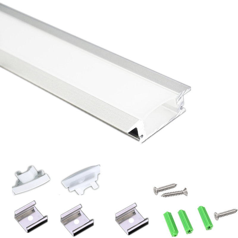 

Lamp Covers & Shades 5/10-Pack 3.3FT 1M Recessed Strip Aluminum Channel With Diffuser,Wardrobe Closet Cabinet Embedded 12MM Tape Light Profi
