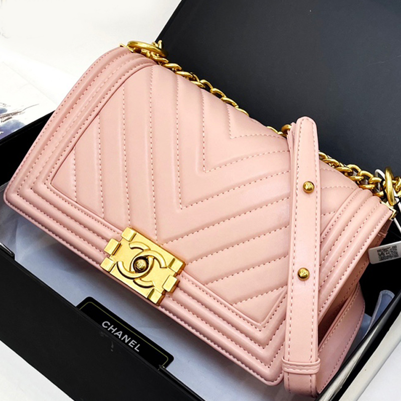 

Chanel Leboy Woman Totes Bag Handbag Purse Leather High Quality Chain Strap Shoulder Bags 25cm, White