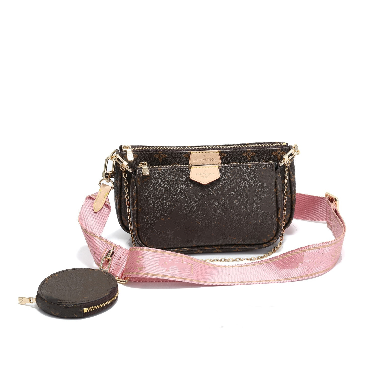 

2021 Fashion 3pcs bag chest pack women crossbody Genuine handbags purses lady tote bags Coin Purse three item selling, Deep blue