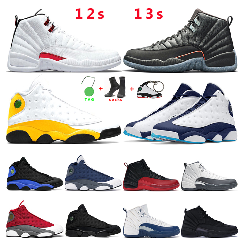 

mens basketball shoes 13s Red Flint University Gold black cat Court Purple 12s Twist Utility Easter Reverse Flu Game Taxi sport sneaker trainer fashion size 7-13