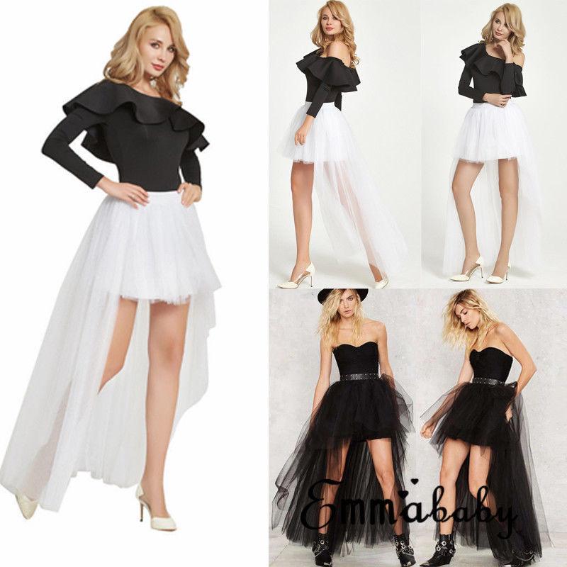 

Skirts 2021 Summer Women Girls Princess Ballet Tulle Tutu Skirt Rockabilly Ladies Ball Gown, White