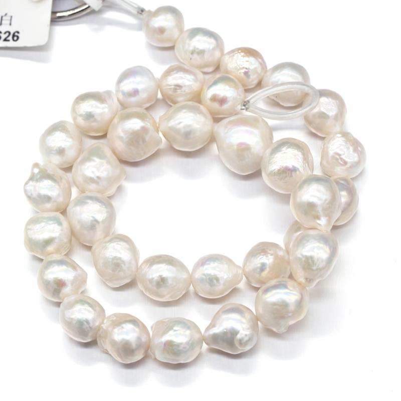 

Other 100% Natural White Nucleated Pearl Beads Handmade Crafts DIY Elegant Charm Necklace Bracelet Jewelry Accessories Gift Making