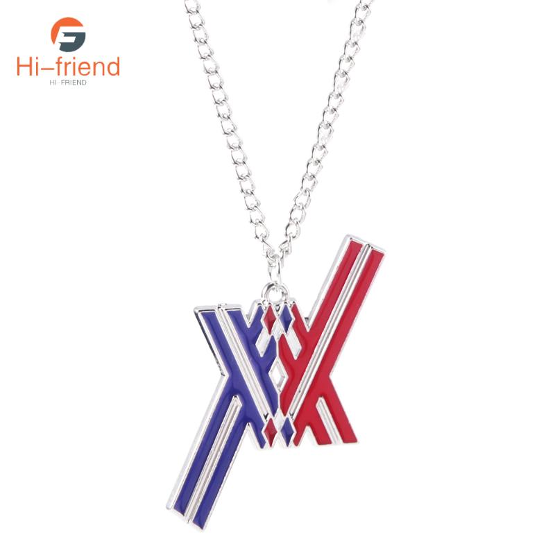 

Pendant Necklaces Anime DARLING In The Franxx Necklace Letter XX Couples And Women Men Cosplay Party Props Gifts Accessories