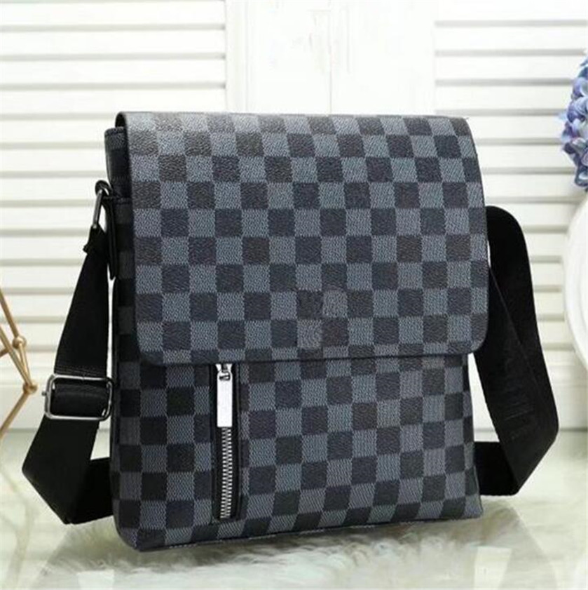 

Vintage Plaid Men's Handbag PU Leather Briefcase Messenger Bags for Men Document Business Shoulder Male Laptop Crossbody Bag 219