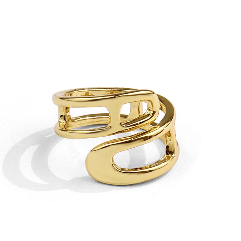 

Trendy Gold Silver Color Vintage Open Ring Kpop For Women Jewelry Wedding Rings