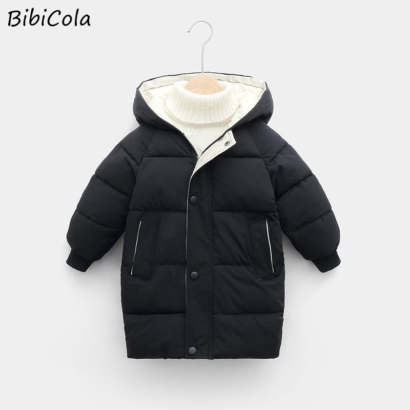 

Down Coat Winter Teenagers Boys And Girls Clothing Thick Warm Jacket Fashion Hooded Long Children's Clothes, Blue;gray