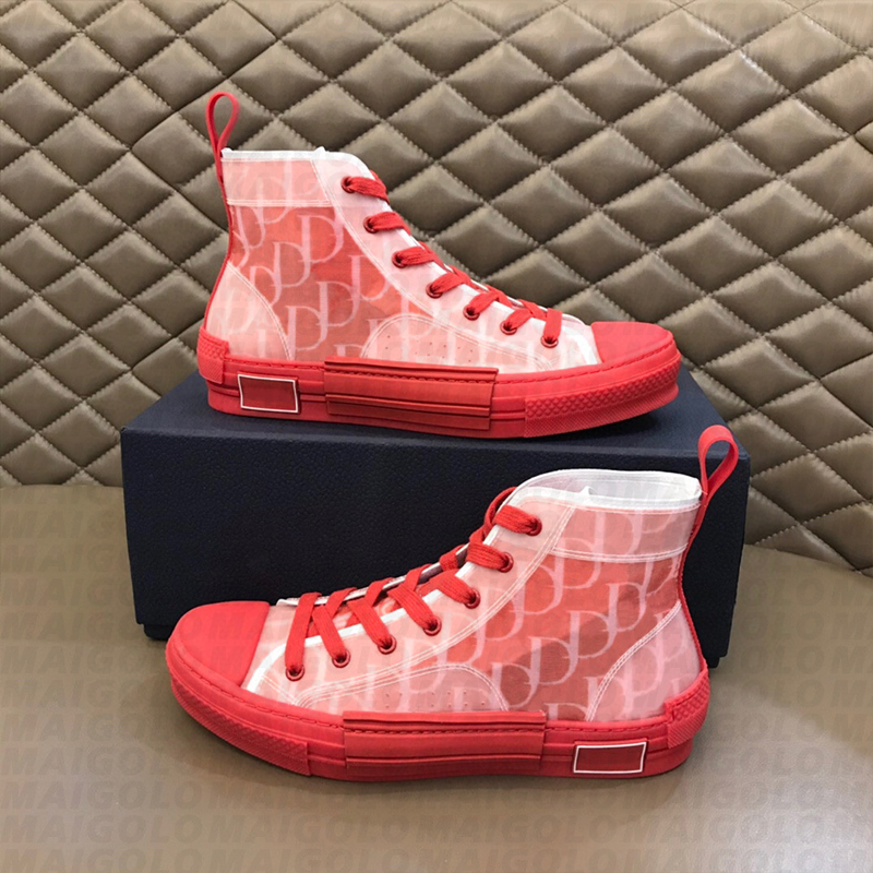 

50%Off Top Quality Dress Shoes Men Women Luxury Sneaker Oblique Canvas Red D Lettern Pattern Rubber Sole Italy Designer Trainers 35-46 With Original Box, It is box not shoes