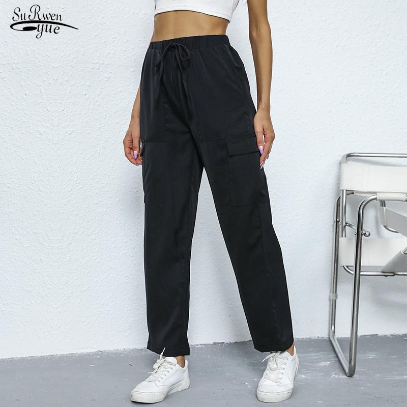 

Women's Pants & Capris Korean Style Elastic Waist Sweatpants Baggy Streetwear Black Women Autumn Hip Hop Harajuku Trousers 17750, Black;white