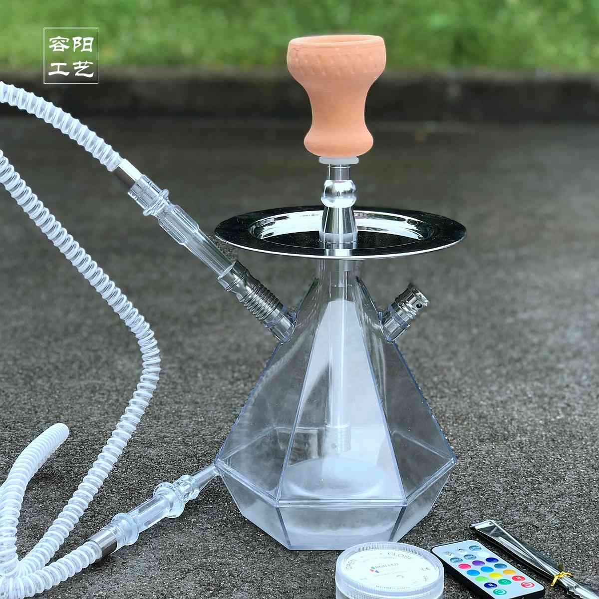 

Hookah Arab Acrylic Brick and Stone Single Tube Double