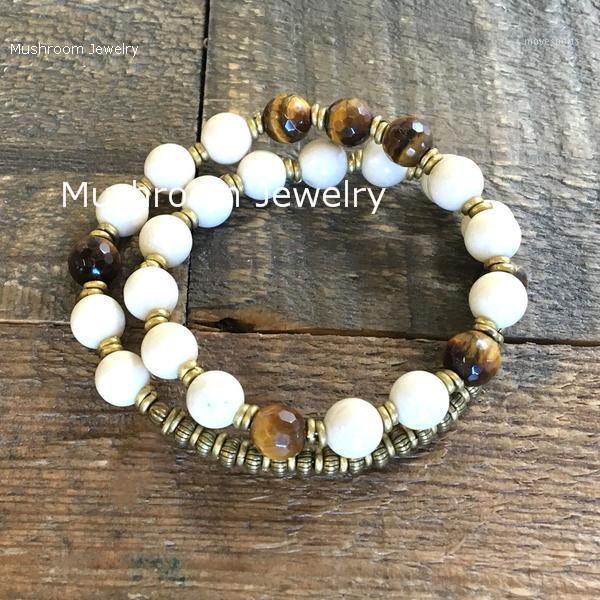 

Charm Bracelets Natural Stone Purple Crystal Tiger Eyes Beads Bracelet Pulse Round Yoga Energy1