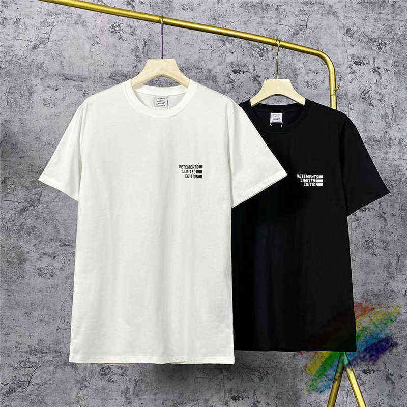 

2021SS VETEMENTS LIMITED EDITION Tee Men Women High Quality VETEMENTS T-shirt VTM Tops Collar Tag G1217