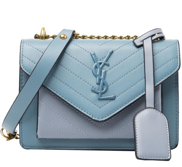 

a85 New ysl Leather Handbag Crossbody Bag Chain bag Shoulder Bags, Black;red