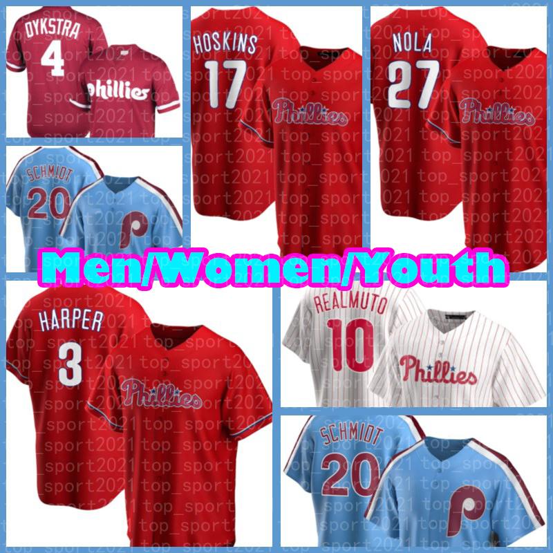

Phillies Jerseys 27 Aaron Nola 17 Rhys Hoskins Bryce 3 Harper J.T. Realmuto Jean Segura Baseball Didi Gregorius Adam Haseley Mike Schmidt, Blue;black