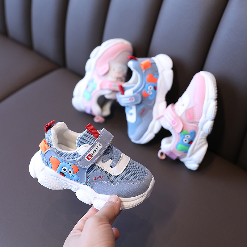 

2021 Autumn Baby Girls Boys Shoes Cartoon Infant Toddler Shoes Non-slip Soft Bottom Student Sneaker Children Kids Casual Shoes, Blue
