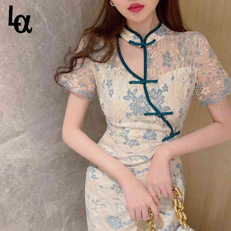 

Summer Vintage Floral Fairy Dress Women Patchwork Sexy Sweet Cute Chic Irregular Mini Holiday Party 210519, Floral dress