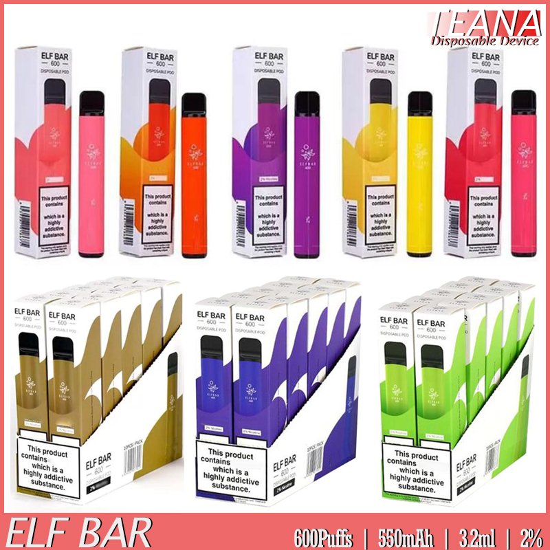 

Elfs Bar Disposable Vape 2% Strength E Cigarette 600 Puffs 550mAh 3.2ml Pre-filled Pods Cartridges Elfbar Vaporizers Portable Elfbars Mini Vapes