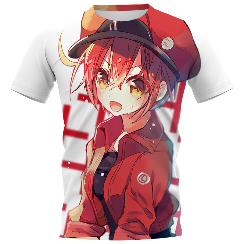 

CLOOCL Cells At Work 3D Printed T-shirts Mens Casual Clothes Slim Short Sleeve T Shirts Teens Tops, #1