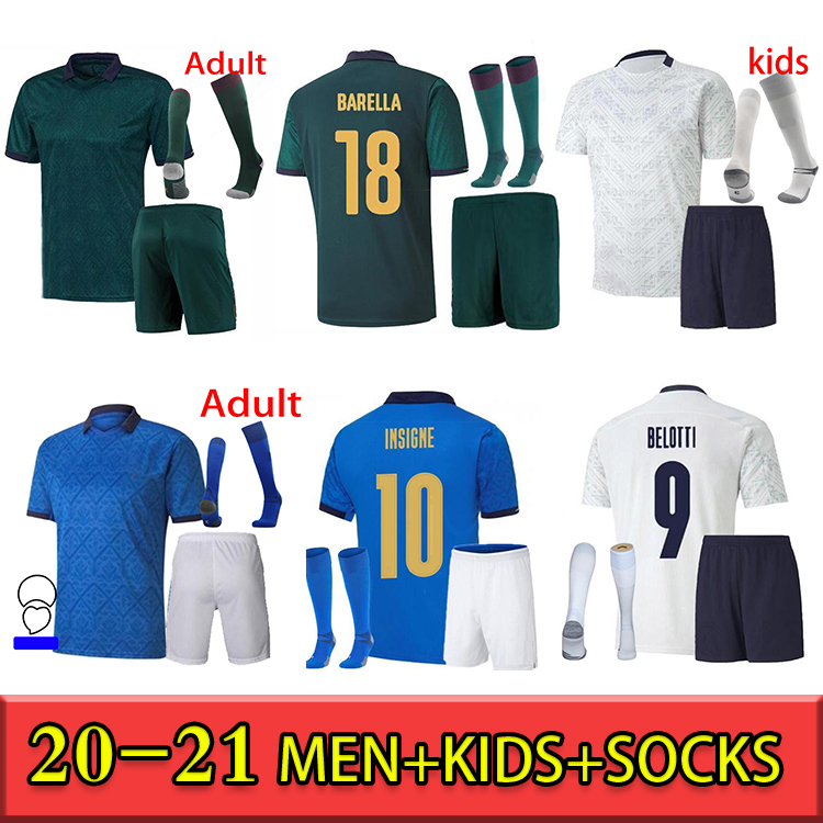 

2021 2022 Italie soccer Jersey 21 22 Men + Kids Fans CHIELLINI EL SHAARAWY BONUCCI INSIGNE BERNARDESCHI TOTTI BELOTTI FOOTBALL SHIRT Suit + socks, Black;yellow