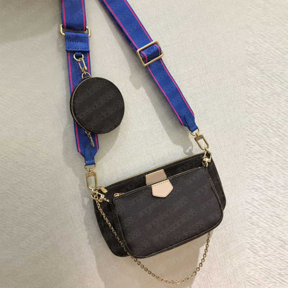 

7A+Fashion Multi 3 pieces womens Pochette purses shoulder composite chains bags zipper coin purse mahjong classic letters print top quality crossbody, Contact us