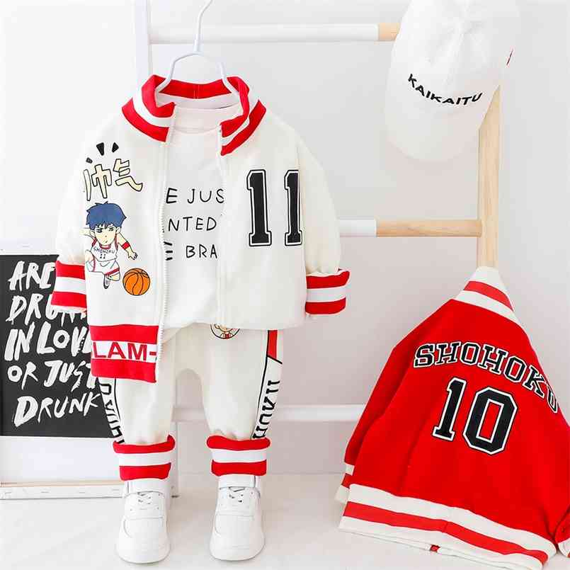 

Kid Toddler Boy Clothes Zipper Coat + Pants Letter Infant Baby Sport Set Long Sleeves Outfits Yellow White Red Cartoon 210821, Yellow no shoes