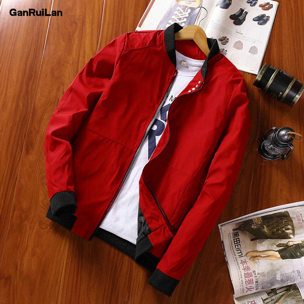 

New jacket 2021 Thin Slim Men's Casual Long Sleeve Men's Casual Jacket Polyester Autumn Fashion zipper jacket JK19074 X0621, Blue color