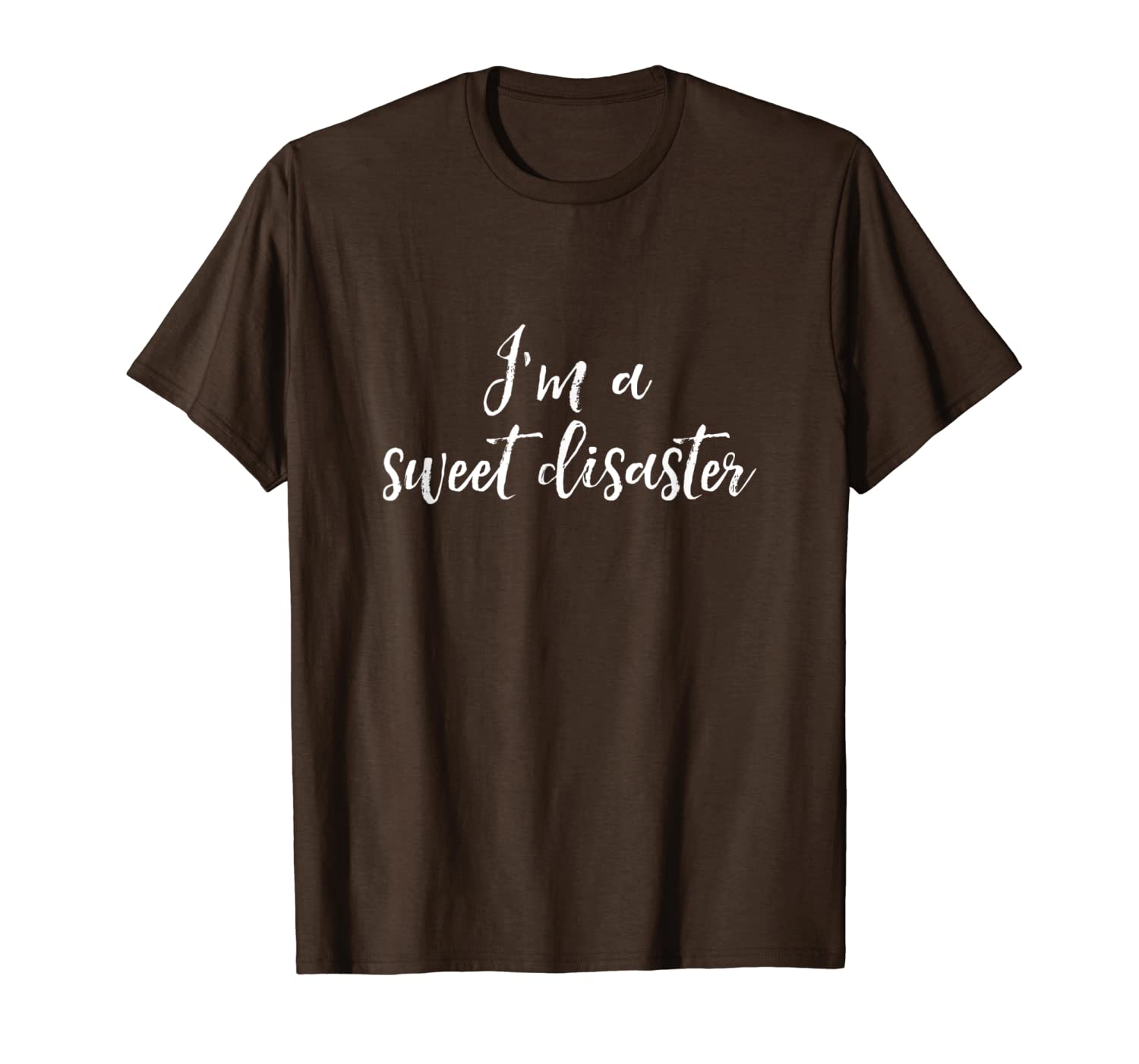 

i'm a sweet disaster t-shirt, White;black