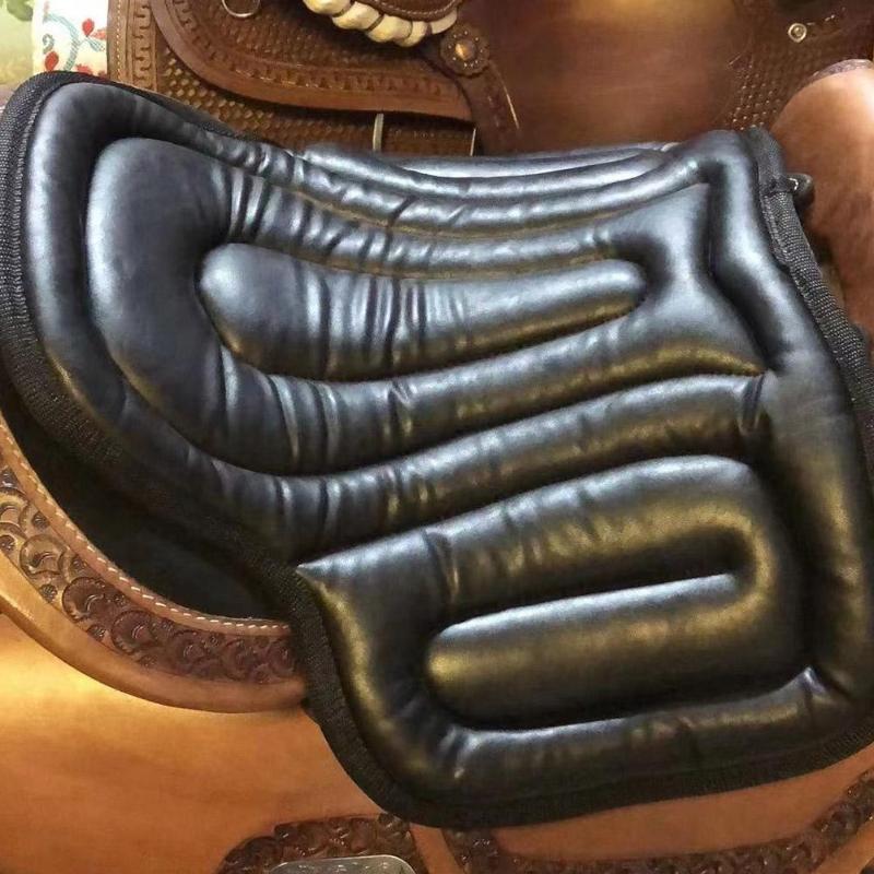 

Outdoor Pads Horse Riding Saddle Pad Soft Equestrian Leather Seat Cushion Comprehensive Memory Foam Absorption Equipment