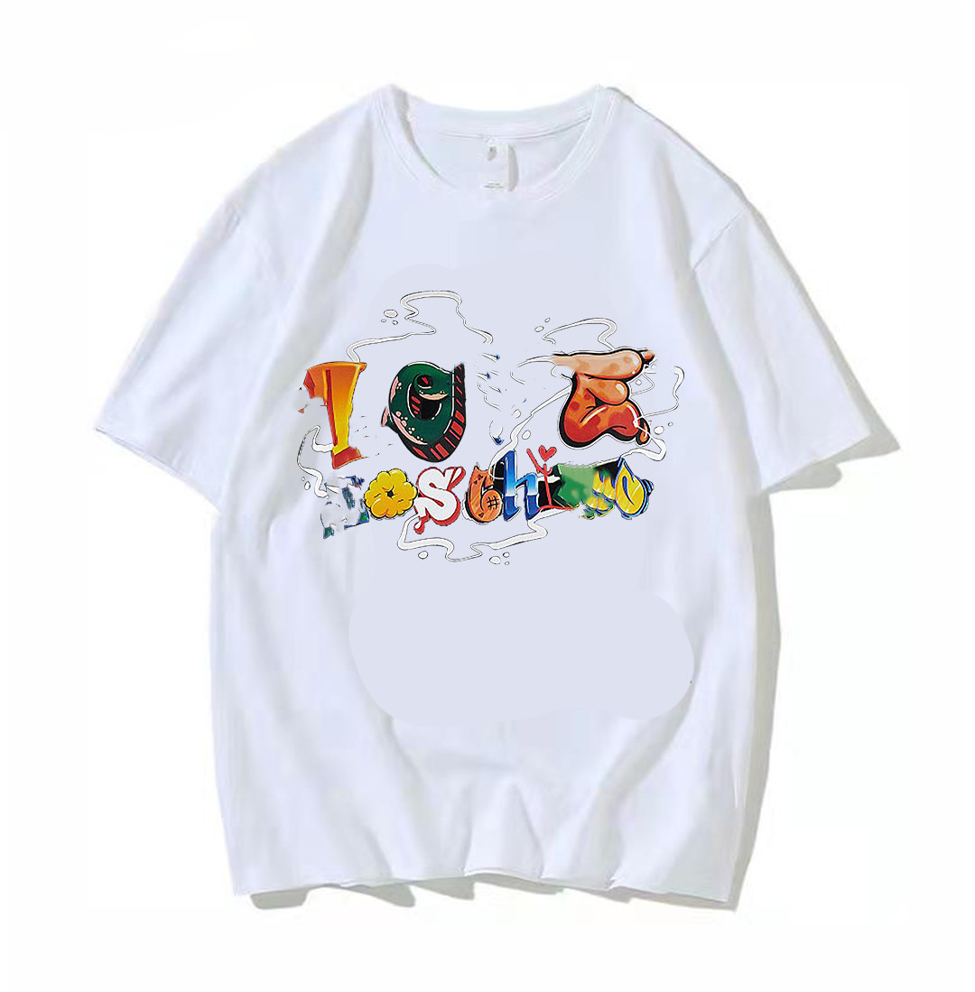 

2022 Women Mens Designers T Shirts Tshirts Fashion Animal Letter Printing Short Sleeve Lady Tees Luxurys Womens Casual Clothes M-5XL#24, Ivory