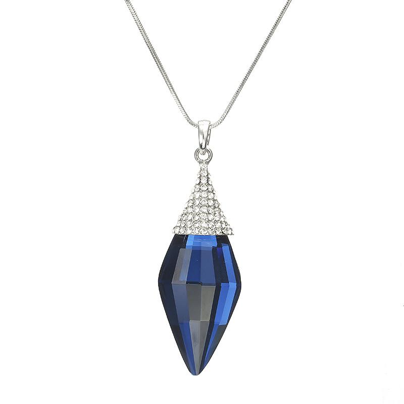 

Pendant Necklaces Color Crystal Long Necklace For Women 2021 Sweater Jewelry Birthday Gifts