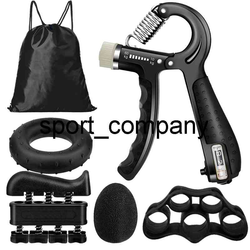 

Counting Hand Grip Strengthener Forearm Wrist Grip Workout Kit Finger Exerciser 22-132lbs, Black