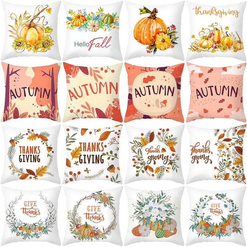 

Cushion/Decorative Pillow 2022 Pumpkin Thanksgiving Cover Ins North European Peach Skin Printed Cushion Household Products, Tpr314-26