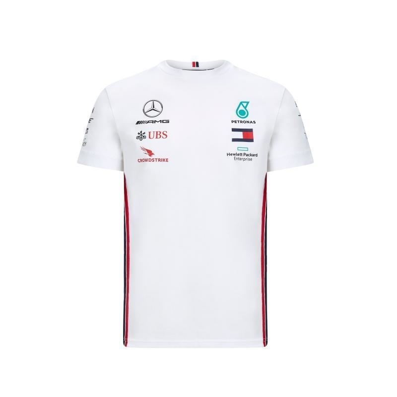 

Fashion t Shirt F1 Racing Suit Short-sleeved Lapel T-shirt Polo Men's Mercedes-benz Amg Team Overalls 1p, White;black