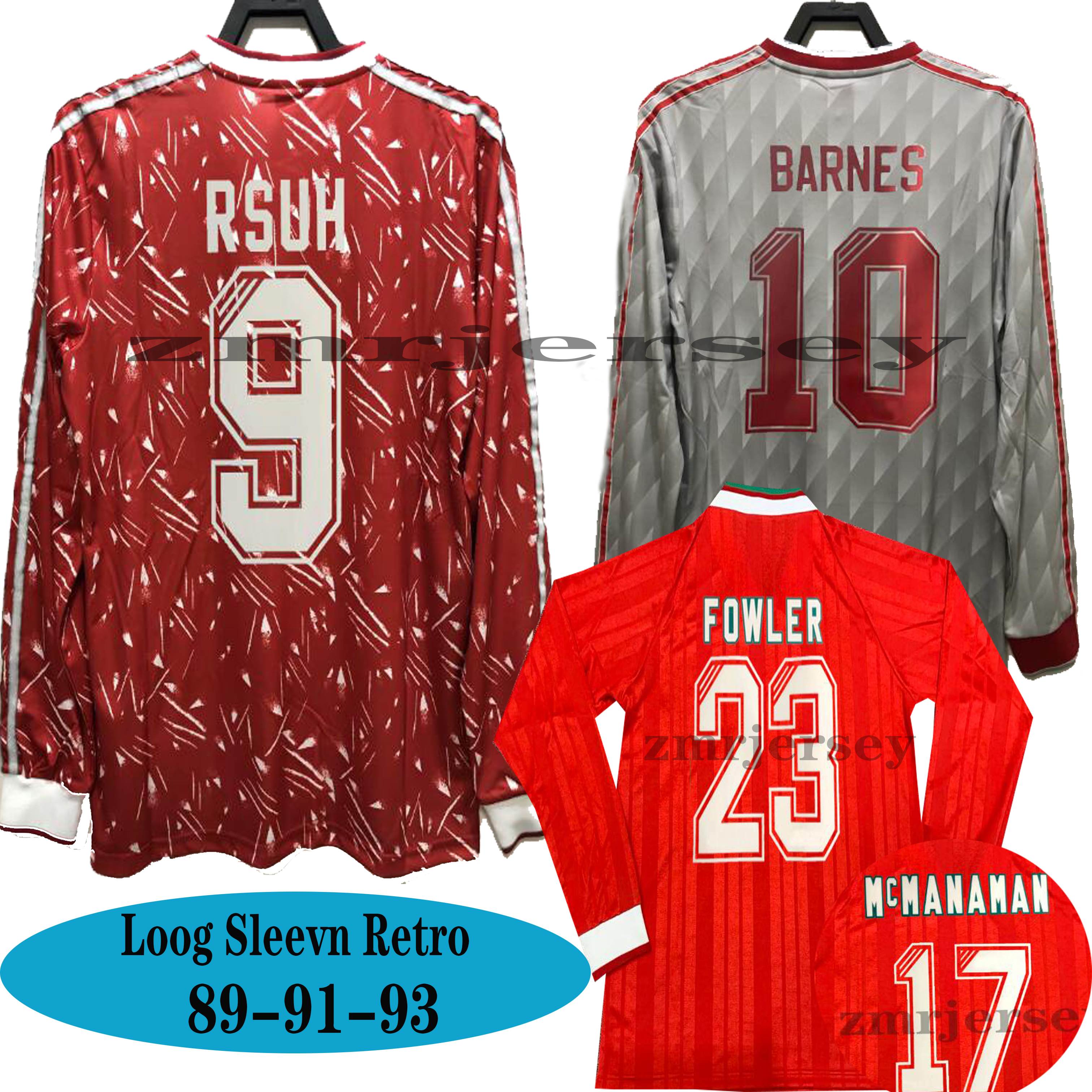 

88 91 Retro Long sleeve Barnes Soccer Jersey Gerrard FOWLER DALGLISH Football Shirts TORRES 93 95 Rush McMANAMAN classic uniforms, Orange