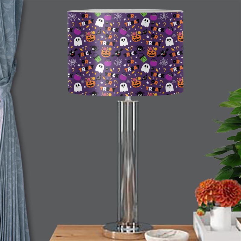 

Lamp Covers & Shades HalloweenTown Of Fabric Lampshade For Table Floor Wall Modern Craft Shading Cloth Hanging Bedside